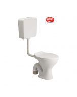 Cera Conventional Pro Floor Mounted Ewc S Trap Snow-White with Compass Cistern n Cajol Seat Cover