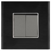 Crabtree Signia Grande Raven Black Glass Outer Plate