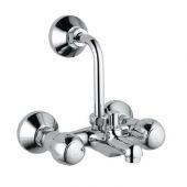 Jaquar Clarion Wall Mixer With Provision For Overhead Shower With 115Mm Long Bend Pipe On Upper Side, Connecting Legs & Wall Flanges