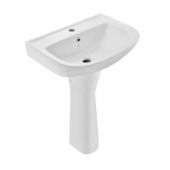 Jaquar Continental Wall Hung Basin With Full Pedestal (CNS-WHT-801 + CNS-WHT-301)