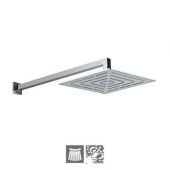 Jaquar Maze Overhead Shower 300X300Mm Square Shape Single Flow  (Body & Face Plate Stainless Steel With Chrome Finish) With Rubit Cleaning System