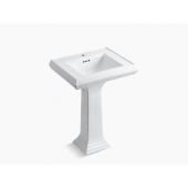 Kohler Memoirs Pedestal Lavatory With Classic Design And  Single Faucet Hole In White White (K-2238T-1-0)