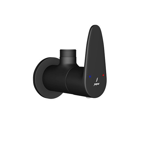 Jaquar Vignette Prime Angular Stop Cock With Wall Flange Black Matt