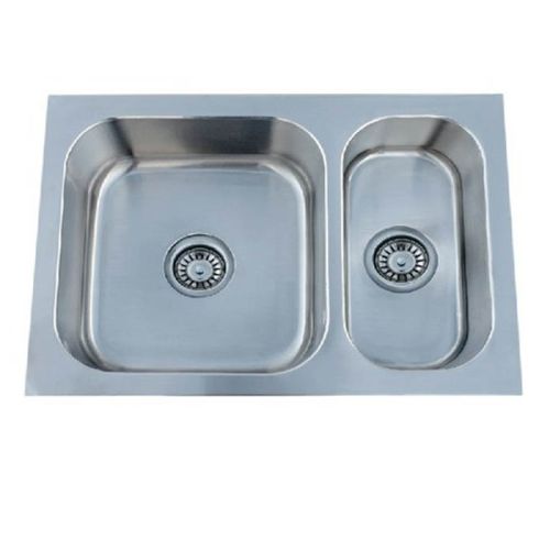 Futura Dura Veg Double Bowl Kitchen Sink 27x19x8 - Satin