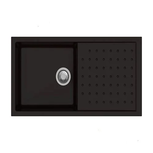 Carysil POLO Quartz single Bowl Sink with Drain Board 40x20"