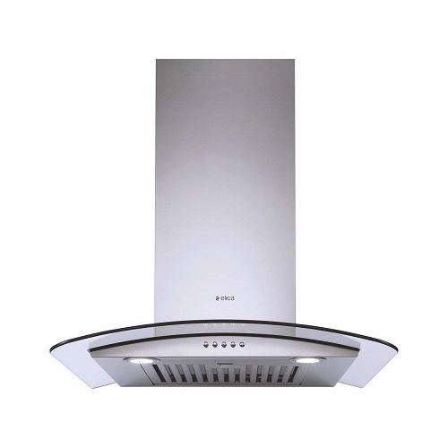 Elica GLACE TF ETB PLUS LTW 60 NERO PB LED Chimney with Installation Kit-Stainless Steel