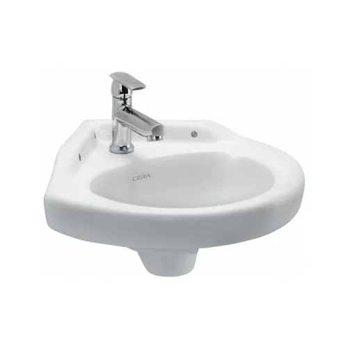 Cera Corner Wall Hung Wash Basin 400 x 400 mm Snow-White