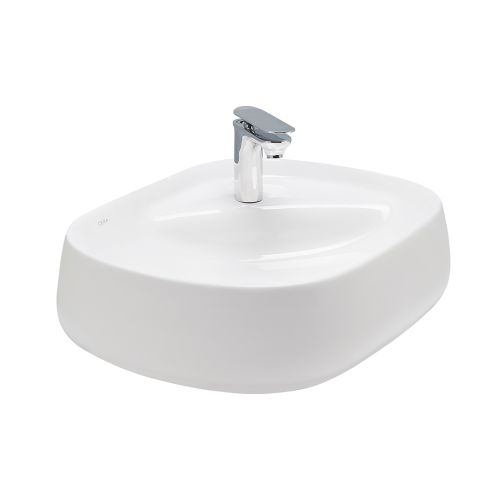 Cera Citrine Table Top Thin Rim Wash Basin Snow White