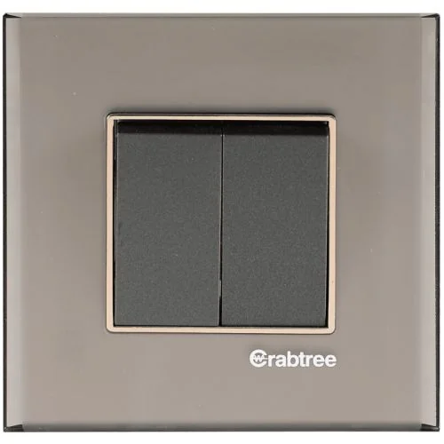 Crabtree Signia Grande Frosted Slate Glass Outer Plate