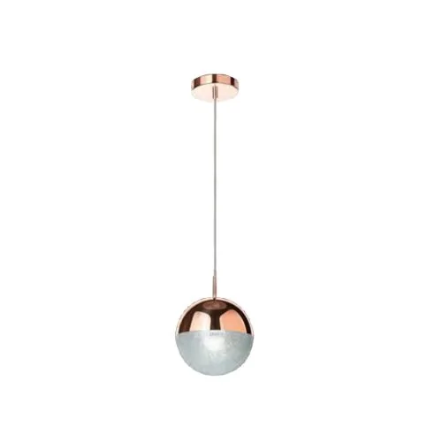 Jaquar  Light PC globe diffuser with rose gold finish pendant