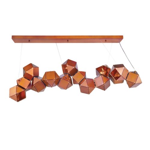 Jaquar 10 LT Aluminium Hexagon style with Antique Copper finishing Pendant (DPN-COP-SL1204S10)