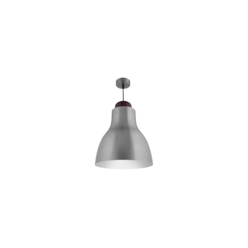  Jaquar 1 Light aluminum, brown wood with satin nickel finishing pendant