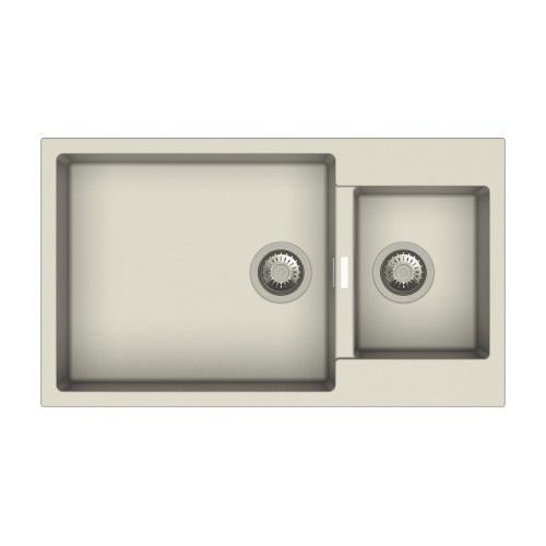Carysil Enigma Quartz Double Bowl Kitchen Sink 34"x20"- Champagne
