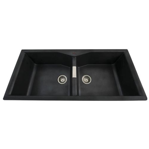 Futura Natural Quartz Double Bowl Kitchen Sink 45 x 20"