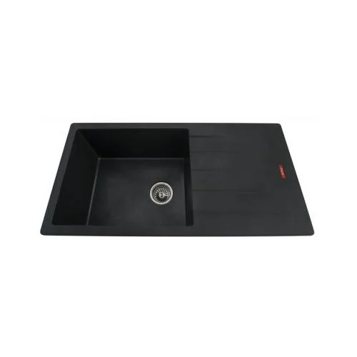 Futura Natural Quartz Single Bowl with Drain Board Kitchen Sink 36 x 18"
