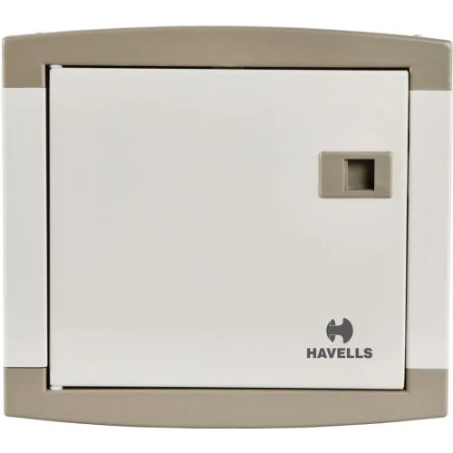 Havells MCB DB Box SPN Single Door 8 Way Real Grey QVE SERIES