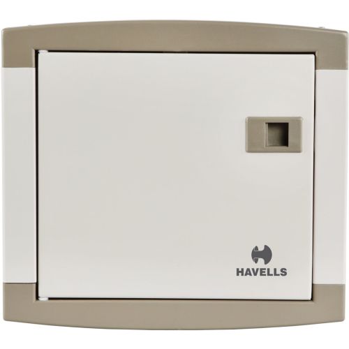 Havells MCB DB Box SPN Double Door 12 Way Real Grey QVE SERIES