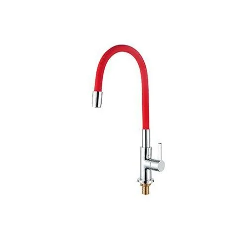 Hindware Sink Cock With Flexible Spout (Red)