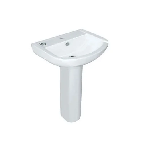 Jaquar Aria Wall Hung Basin With Full Pedestal (ARS-WHT-39801 + ARS-WHT-39301)