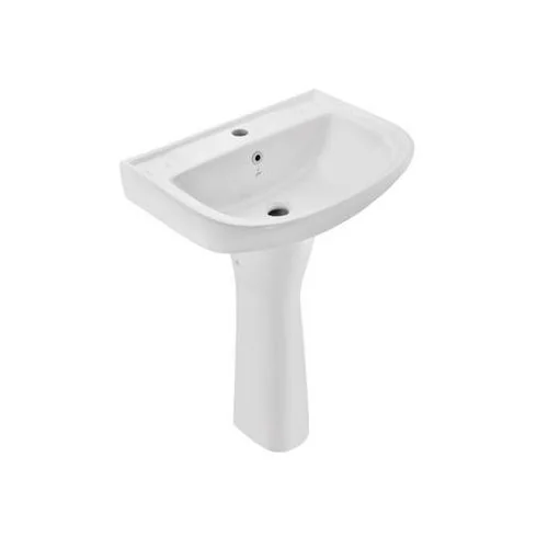 Jaquar Continental Wall Hung Basin With Full Pedestal (CNS-WHT-801 + CNS-WHT-301)