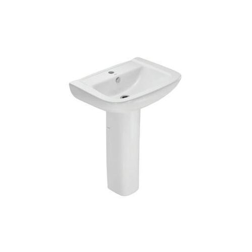 Jaquar Fonte Wall Hung Basin With Full Pedestal (FNS-WHT-40801 + FNS-WHT-40301)