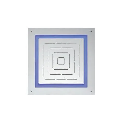Jaquar Maze Prime Square Shape Single Function Shower 450 X 450Mm Aisi 304 Stainless Steel In Chrome Finish With Rgb Led Light Remote Control