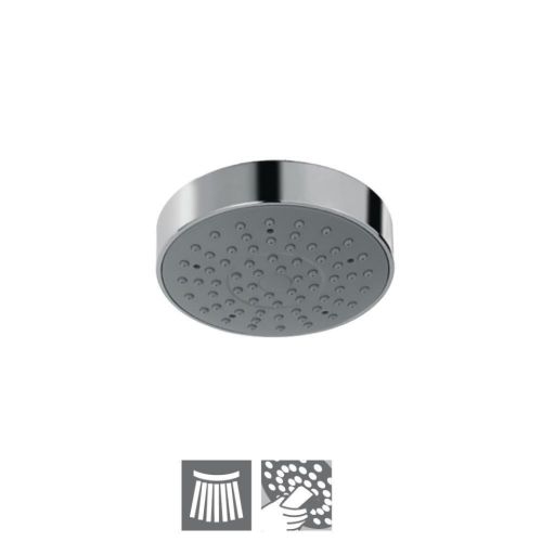 Overhead Shower ø100mm Round Shape Single Flow with Rubit Cleaning System