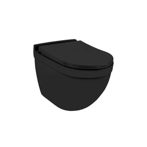 Jaquar Solo Rimless Blind Installation Wall Hung Wc Black Matt (SLS-BLM-6953BIUFSM)