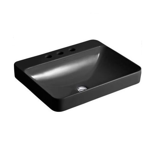 Kohler Forefront Rectangular Vessel Lavatory With Single Faucet Hole Black (K-2660In-1-7)