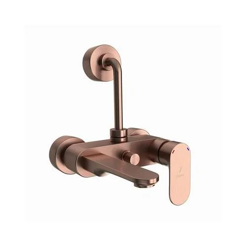 Jaquar Opal Prime Single Lever Wall Mixer With Provision For Overhead Shower With 115Mm Long Bend Pipe On Upper Side, Connecting Legs & Wall Flanges Antique Copper