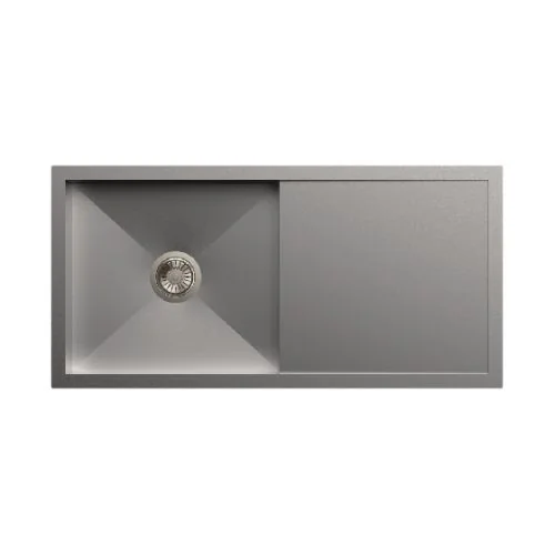 Carysil Quadro Classic Single Bowl SS-304 Kitchen Sink with Drainer- Matt Finish