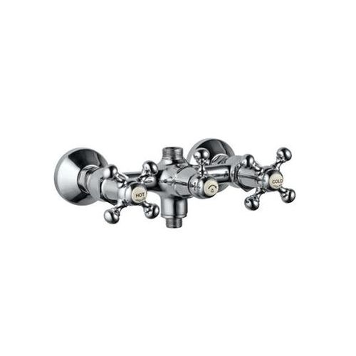 Jaquar Queens Exposed Wall Mixer With Provision Only For Overhead Shower & Hand Shower With Connecting Legs & Wall Flanges