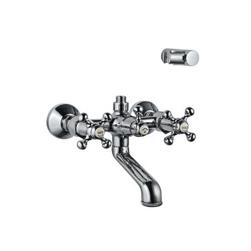 Jaquar Queens Wall Mixer With Connector For Hand Shower Arrangement With Connecting Legs, Wall Flanges & Wall Bracket For Hand Shower