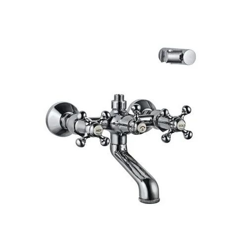 Jaquar Queens Wall Mixer With Connector For Hand Shower Arrangement With Connecting Legs, Wall Flanges & Wall Bracket For Hand Shower