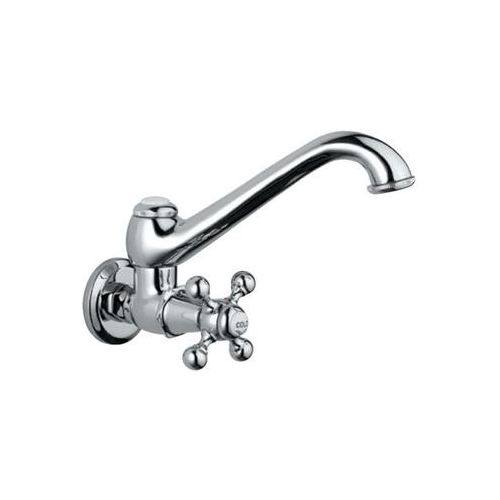 Jaquar Queens Sink Cock With Regular Swinging Spout (Wall Mounted Model) With Wall Flange