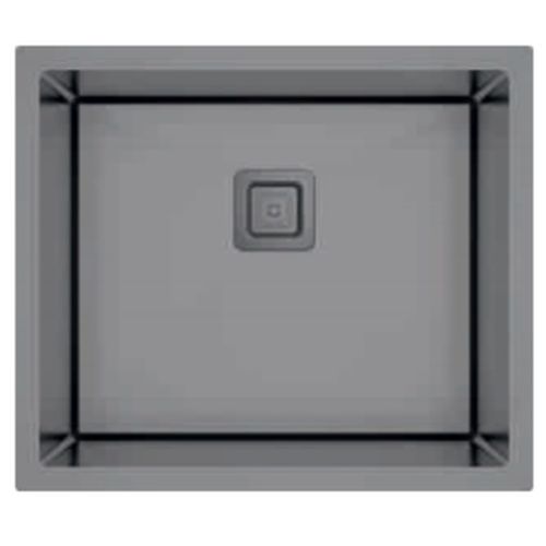Carysil Micro Radius R10 Single Bowl PVD Gun Metal Kitchen Sink 24"x18"x8"- Matt Finish