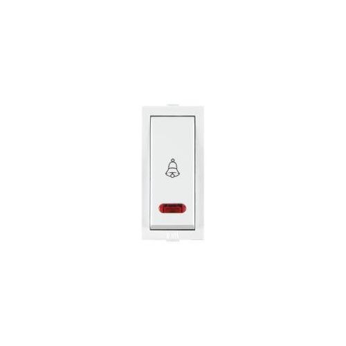 Roma 10A Bell Push White Switch with Neon