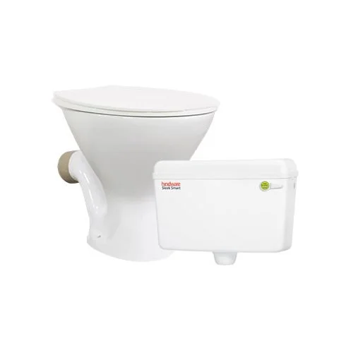 Hindware Slick-P EWC With Sleek Smart Cistern - Starwhite