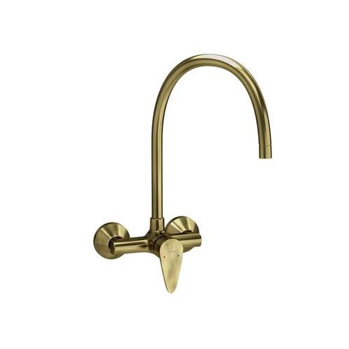 Jaquar Vignette Prime Single Lever Sink Mixer With Swinging Spout On Upper Side (Wall Mounted Model) With Connecting Legs & Wall Flanges Antique Bronze