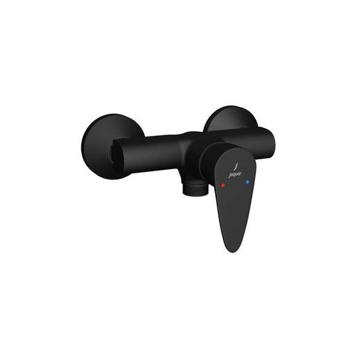 Jaquar Vignette Prime Single Lever Exposed Shower Mixer For Connection To Hand Shower With Connecting Legs & Wall Flanges Black Matt