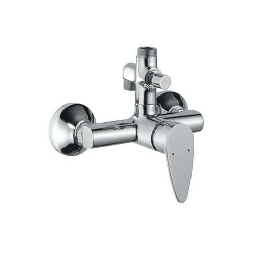 Jaquar Vignette Prime Single Lever Exposed Shower Mixer With Provision For Connection To Exposed Shower Pipe & Hand Shower With Connecting Legs & Wall Flanges Chrome