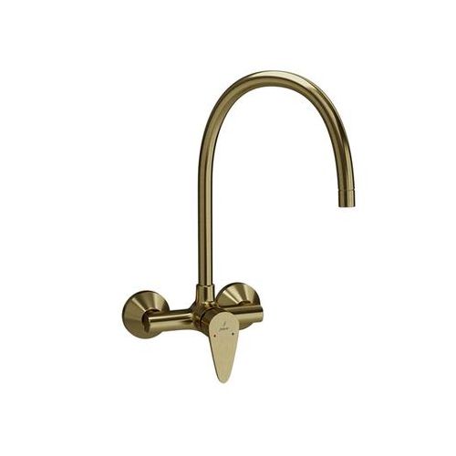 Jaquar Vignette Prime Single Lever Sink Mixer With Swinging Spout On Upper Side (Wall Mounted Model) With Connecting Legs & Wall Flanges Gold Dust