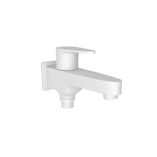 Jaquar Vignette Prime 2 Way Bib Cock With Wall Flange White Matt