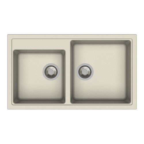 Carysil Vivaldi Quartz Double Bowl Kitchen Sink 34"x20"- Champagne