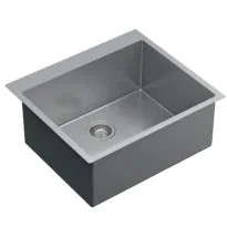 Carysil American Design Single Bowl SS-304 Kitchen Sink 18"x18"x10" - Matt Finish
