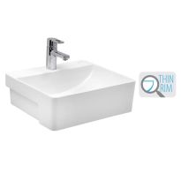 Cera Colga Semi-Recessed Cabinet Wash Basin Snow-White