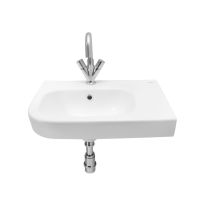 Cera Corren Wash Basins With Built-In Counter with Right Platform Snow-White