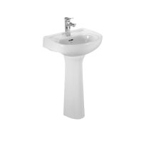 Cera Counsel Wall Hung Wash Basin With Full Pedestal Snow-White