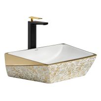 Cera Senator Solitaire Art Decor Table Top Wash Basin - Gold