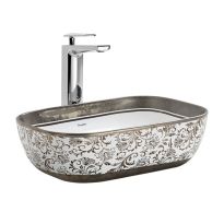 Cera Senator Sopie Art Decor Table Top Wash Basin - Silver
